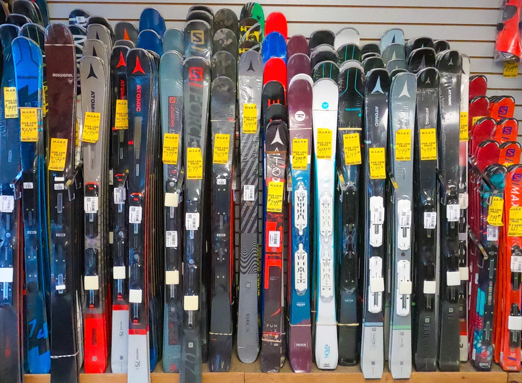 Skis for sale at College Sports
